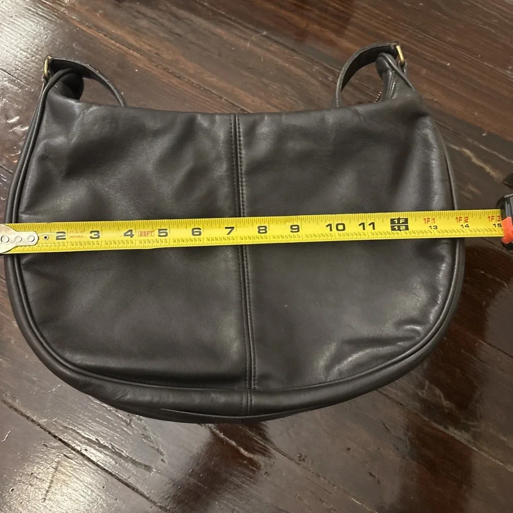 Vintage Coach Black Crossbody Pre94 4017 Light Hobo Leather Bag Large Zip (s2)